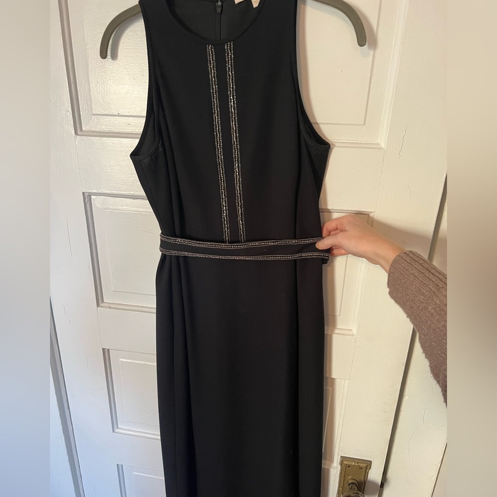 Etcetera Elegant Black Dress with Silver Detailing